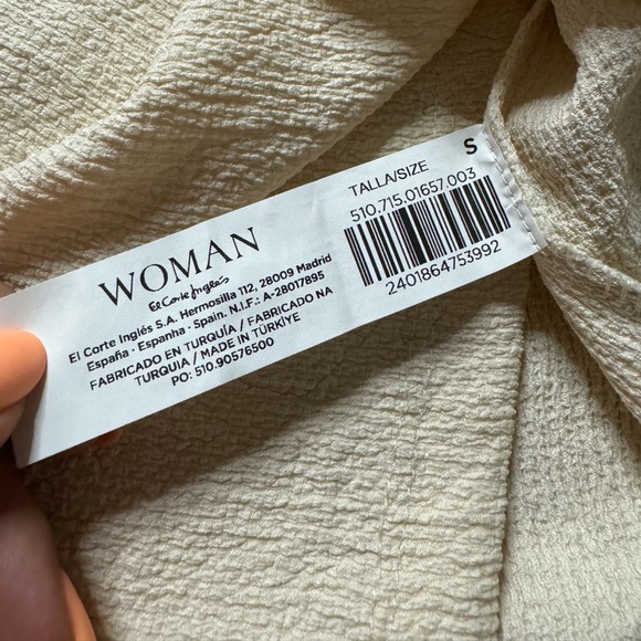 El Corte Ingles Cream‎ Boho Crochet Trim Beach Midi Dress S - Picture 7 of 8